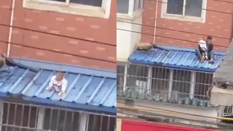 洛阳幼童高空坠落惊魂